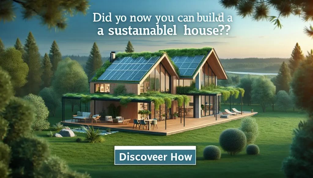 Tu sabias que podes construir uma casa sustentável? Descobre como